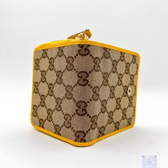 GUCCI Yellow and Brown GG Compact Bifold Wallet - Authenticated - Picture 12 of 13